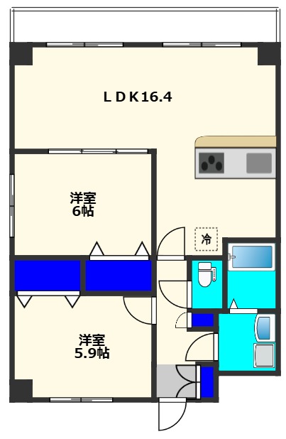 浦安市富士見のマンションの間取り