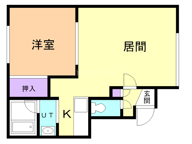 【函館市石川町のアパートの間取り】