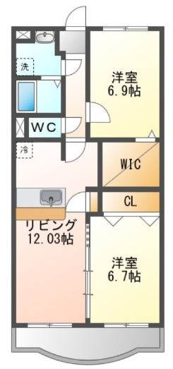 クレールメゾンIIの間取り