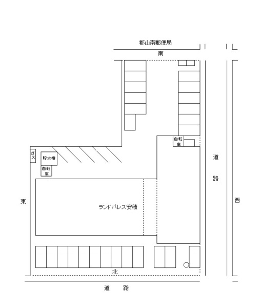 【郡山市安積のマンションの駐車場】