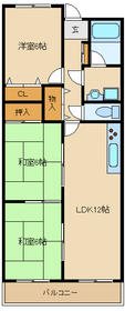 尼崎市富松町のマンションの間取り