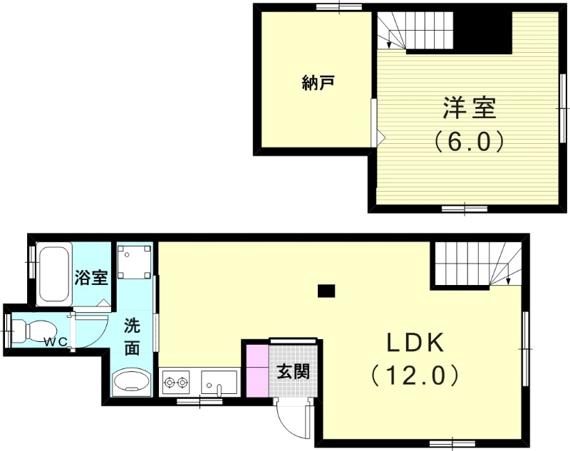 茶園場町貸家の間取り