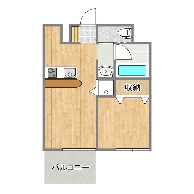 熊本市中央区船場町のマンションの間取り