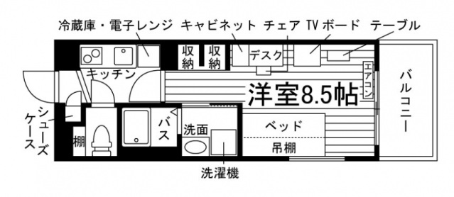 宮崎市学園木花台南のマンションの間取り