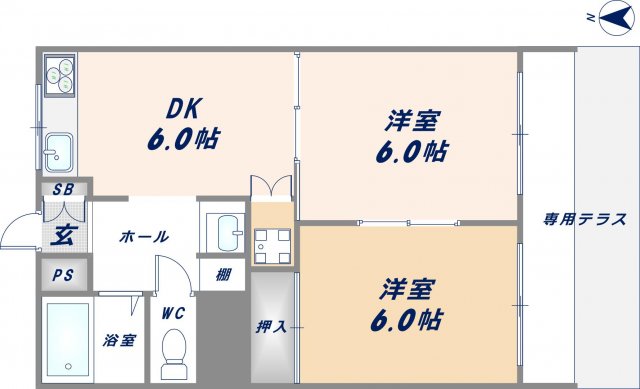 トリプルステイション菱屋西の間取り