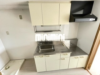 キッチン　２口ガスコンロが置けます