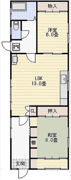 白亜荘の間取り