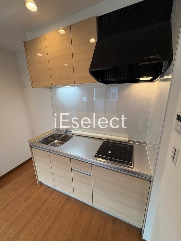 キッチン　2口IHコンロのシステムキッチン