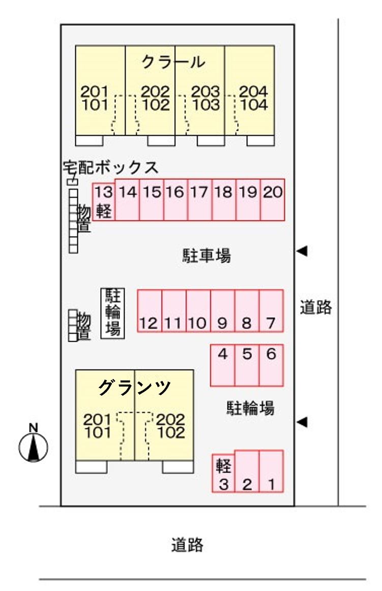駐車場　駐車場配置図