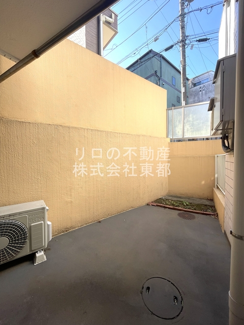 眺望　１Ｆですが囲いがあるので、人の目もあまり気になりません。