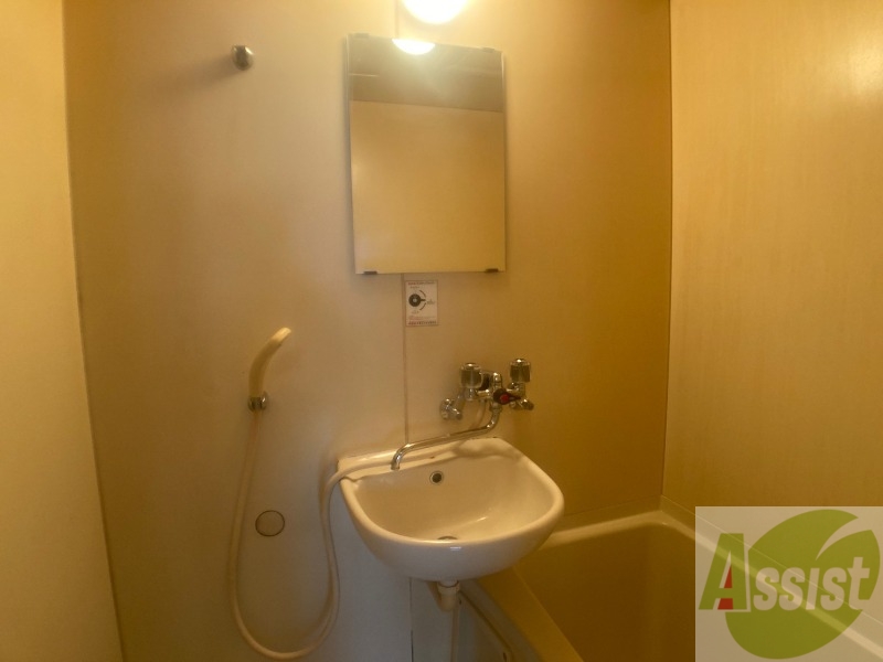 洗面設備　ユニットバス内の洗面台です。朝の身支度もスムーズです。