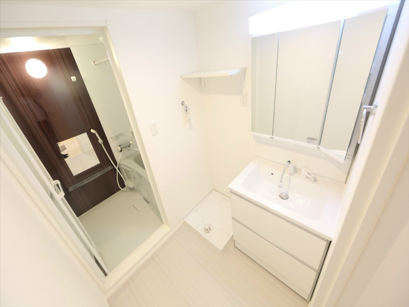 洗面設備　脱衣所　独立洗面台（シャンプードレッサー付）