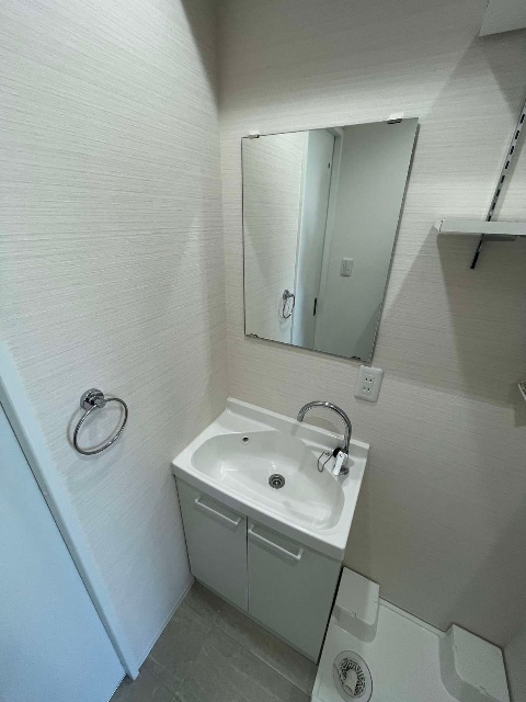 洗面設備　※同物件別号室の参考写真です。