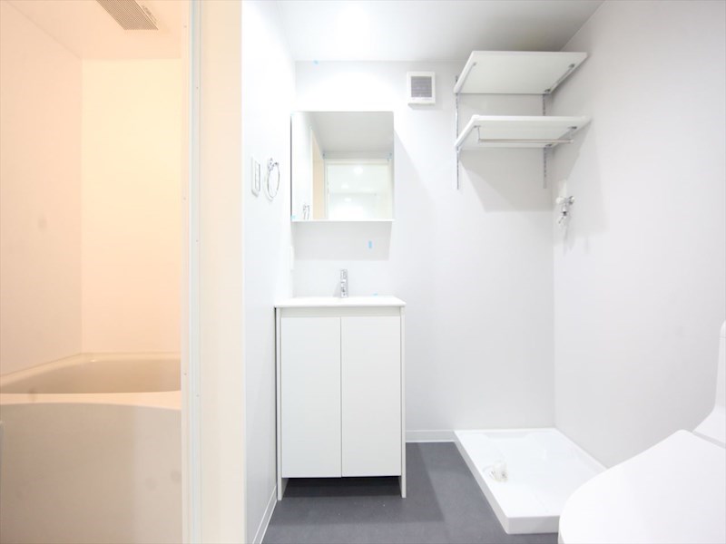 洗面設備　脱衣所　独立洗面台（シャンプードレッサー付）　イメージ写真