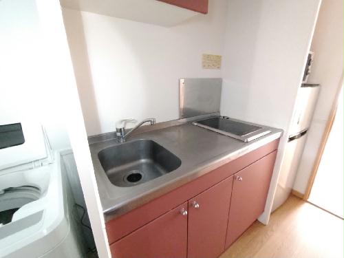 キッチン　シングルレバー設置　シンク広めです♪