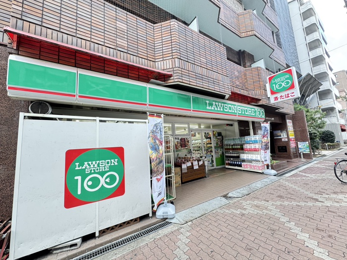 コンビニ　ローソンストア100 住吉苅田店（コンビニ）まで450m