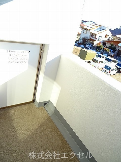 バルコニー　南向きです。