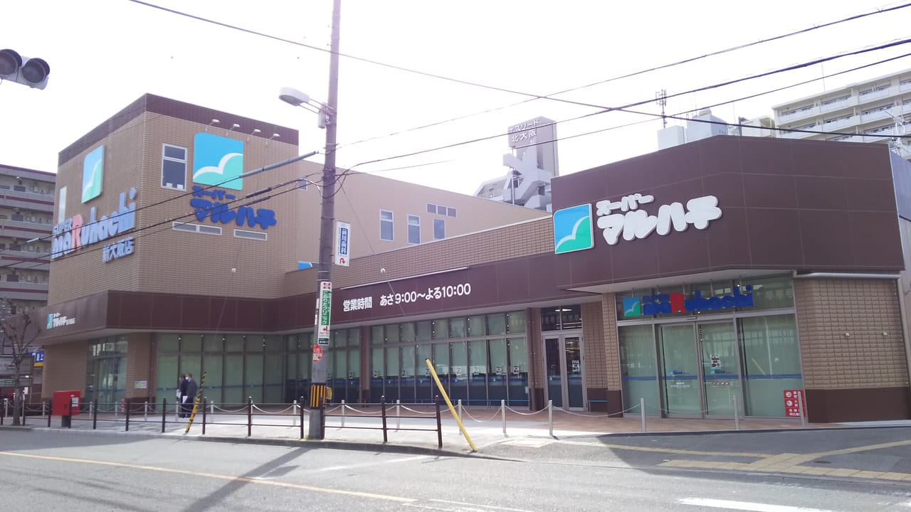 スーパー　スーパーマルハチ新大阪店（スーパー）まで593m
