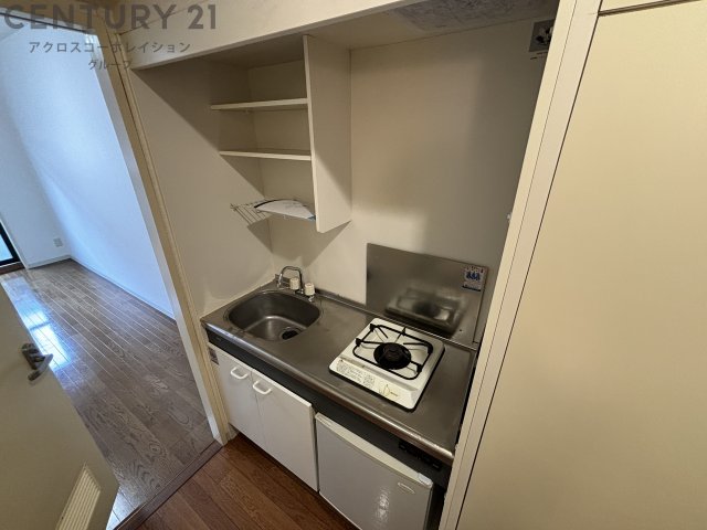 キッチン　1口ガスコンロ付きのミニキッチン