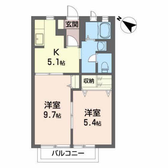 ベルハイム参番館Bの間取り写真