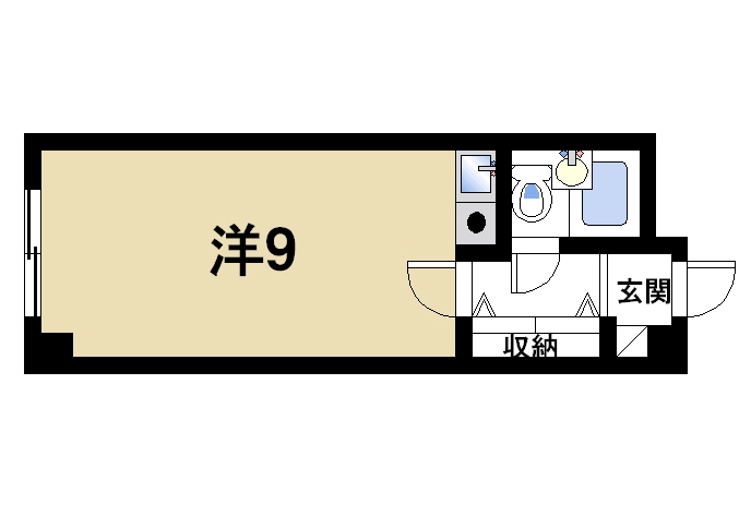 近鉄奈良線 近鉄奈良駅 徒歩2分 6階建 築41年の間取り写真