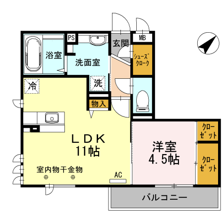 オークスアレイ相模原中央の間取り写真