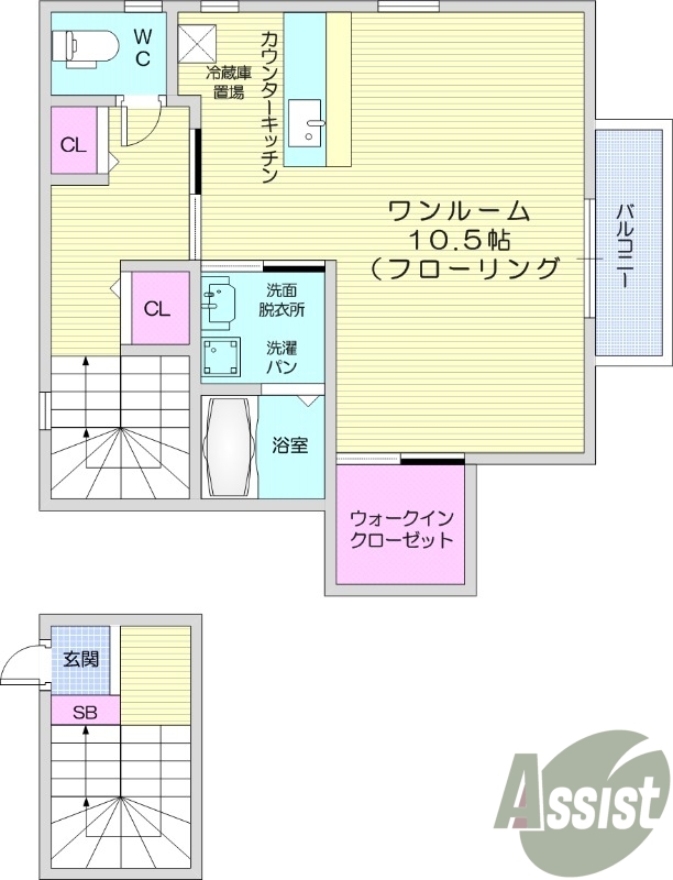レゾン長町南の間取り写真
