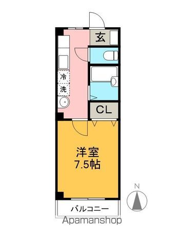 とさでん交通後免線 田辺島通駅 徒歩13分 4階建 築37年の間取り写真