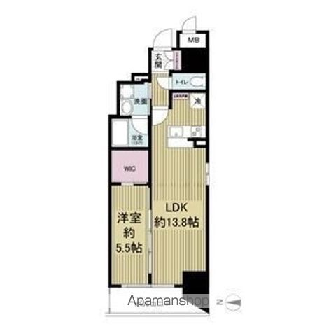レジュールアッシュ谷町四丁目グランクラスの間取り写真