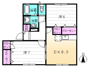 コーポ徳松の間取り写真