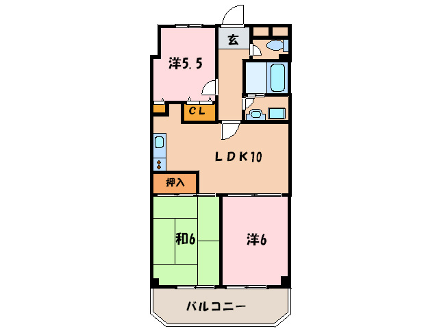 ロイヤルメゾン鹿塩2号館の間取り写真