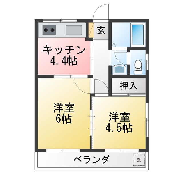 ハイツ大丸の間取り写真
