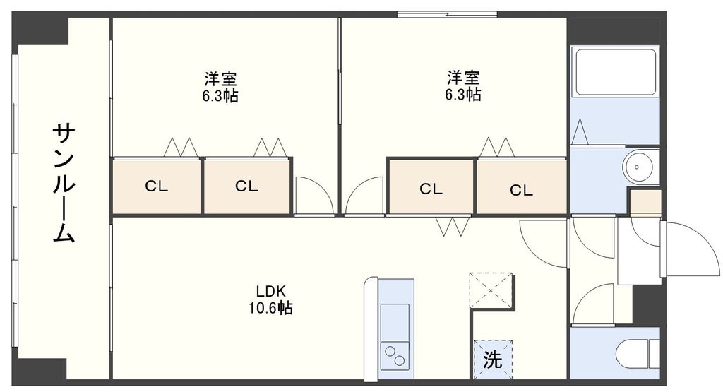 アムール扇町の間取り写真