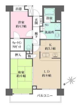 調布パークハウスの間取り写真