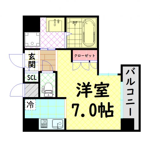 エイペックス南堀江の間取り写真