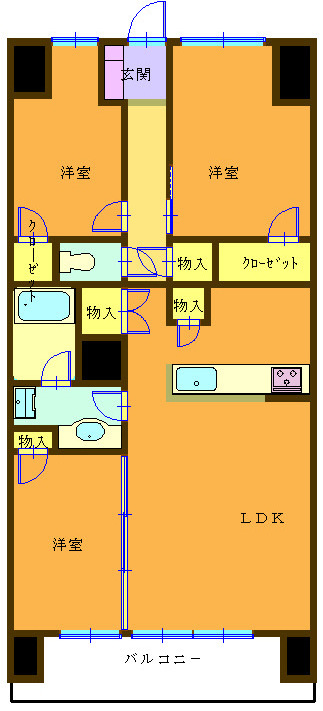 シティテラス前橋広瀬川の間取り写真