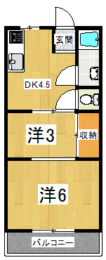 マンション山科B棟の間取り