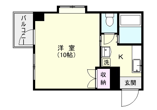 鹿児島市高麗町のマンションの間取り