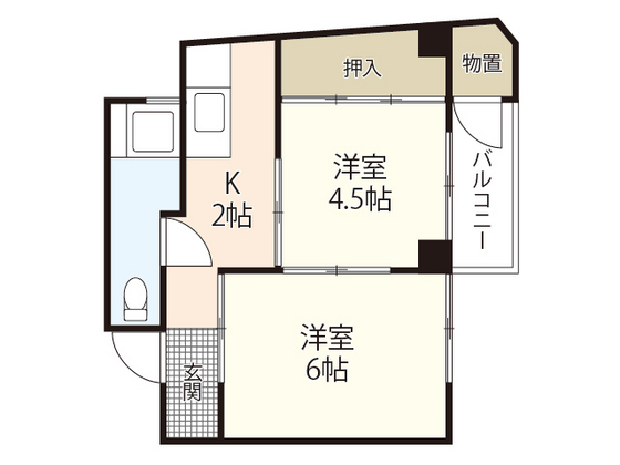 広島市中区大手町のマンションの間取り