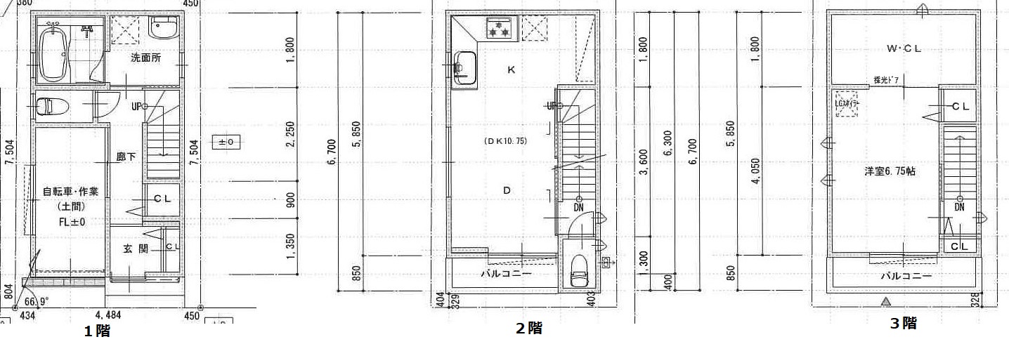 【岸地通１丁目貸家の間取り】