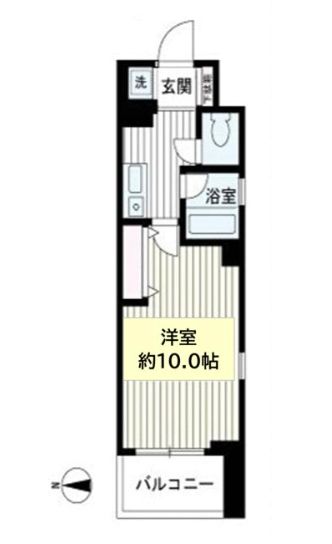 港区麻布十番のマンションの間取り