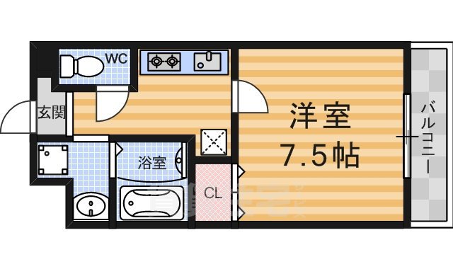 京都市山科区竹鼻竹ノ街道町のマンションの間取り