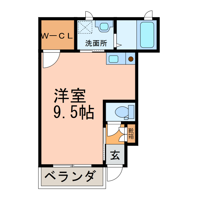 徳島市山城町のアパートの間取り