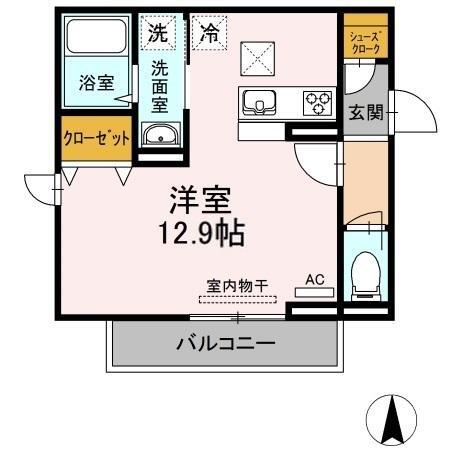 松山市新石手のアパートの間取り