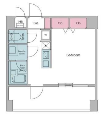 新宿区新宿のマンションの間取り