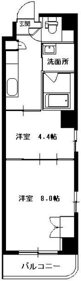 広島市中区加古町のマンションの間取り