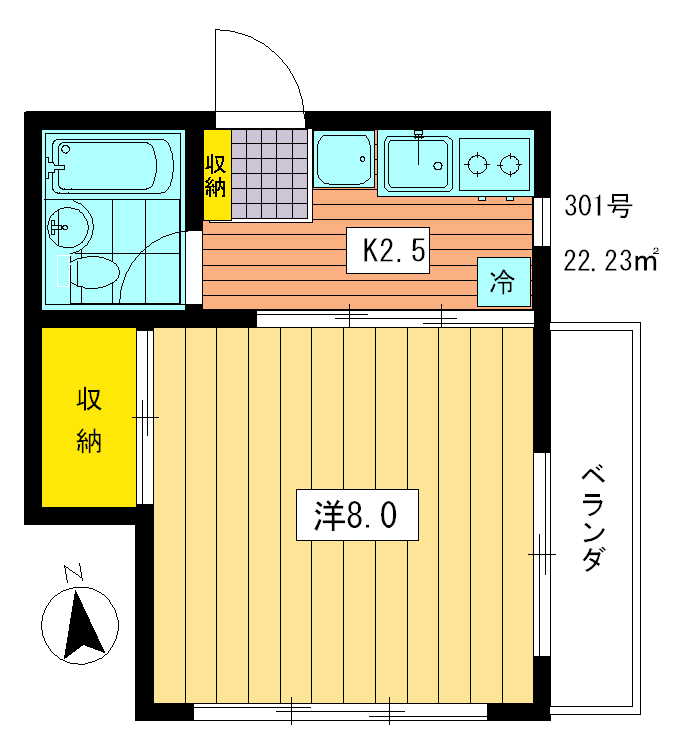 シュークル戸越の間取り