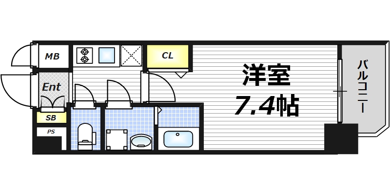 エスライズ天王寺EASTの間取り