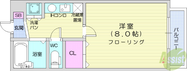 ホットハウス台原森林公園の間取り