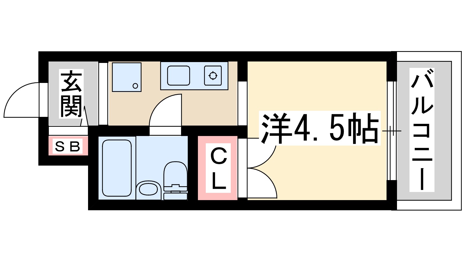 大阪市東淀川区柴島のマンションの間取り